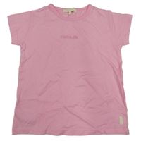 Růžové tričko s nápisem