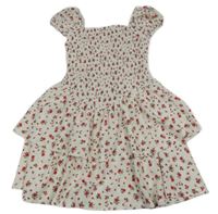 Smetanové šaty s květinami Primark