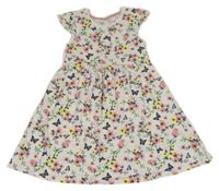 Bílé květované bavlněné šaty Y.F.K.