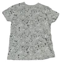Šedo-bílo-černé vzorované tričko Primark