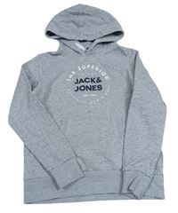 Šedá mikina s kapucí Jack & Jones