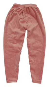 Růžové plyšové legíny