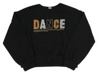 Černá crop mikina s nápisem Next