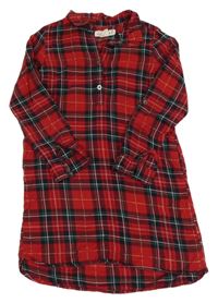 Červeno-zeleno-tmavomodré kostkované šaty H&M