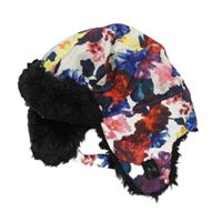 Bílá květinová šusťáková beranice H&M vel.92-104