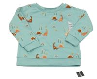 Nové Světlemodrozelená mikina s dinosaury Dunnes