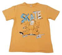 Oranžové tričko s Garfieldem C&A