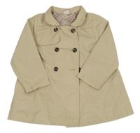 Béžový plátěný podzimní kabát H&M