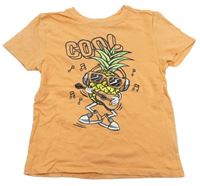 Meruňkové tričko s ananasem Primark