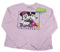 Světlerůžové triko s Minnií a Mickeym zn. Disney