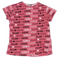 Růžové tričko s nápisy Pep&Co