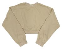 Béžová crop mikina zn. H&M