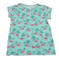 Nové - Světlemodré tričko s plameňáky Mountain Warehouse