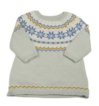 Šedé svetrové šaty s volánky M&S