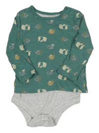 Zeleno-šedé body se zvířátky Lily & Dan