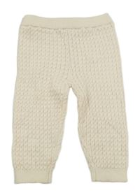 Smetanové vzorované pletené kalhoty Matalan