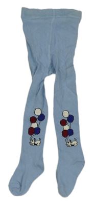 Světlemodré punčocháče s pejsky 