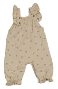 Pudrové laclové tepláky se srdíčky M&S