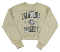 Smetanová crop mikina s nápisem Gen2