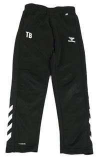 Černé sportovní kalhoty s logem Hummel 