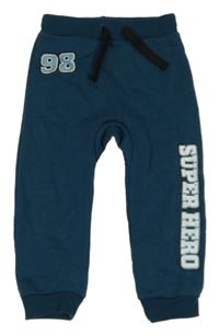 Petrolejové tepláky s nápisem So Cute