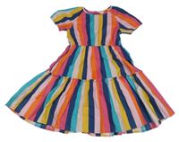 Barevně pruhované plátěné šaty Monsoon