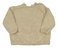 Béžová oversize mikina s obrázky Zara