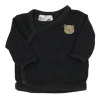 Antracitové zavinovací triko s medvídkem Ergee