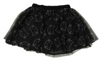 Černá tylová sukně s kočkami Kiki&Koko