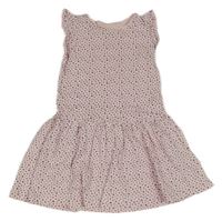 Světlerůžovo-černé vzorované bavlněné šaty Primark 