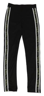 Černé sportovní legíny s proužky Y.F.K.