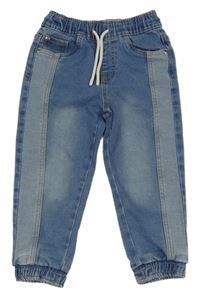 Modro-světlemodré cuff rifle Sinsay