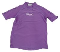 Fialové UV tričko s nápisem 