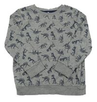 Šedá mikina s dinosaury George 