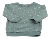 Olivovošedá oversize mikina se srdíčky PRIMARK