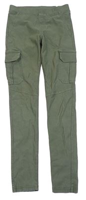 Khaki cargo džegíny H&M