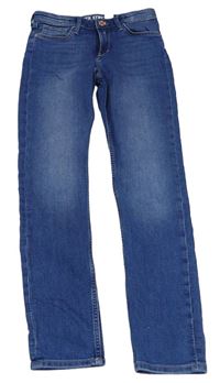 Modré skinny fit teplákové rifle H&M