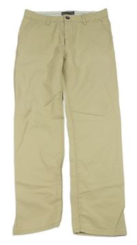 Béžové chino plátěné kalhoty H&M