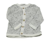 Bílo-černá vzorovaná propínací mikina Topomini