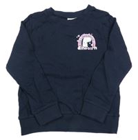 Tmavomodrá mikina s dinosaurem a duhou name it.