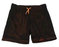 Černo-oranžové sportovní kraťasy H&M