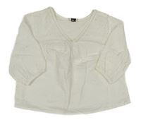 Bílá crop halenka s madeirou F&F