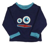 Tmavomodro-modrá mikina s příšerkou George