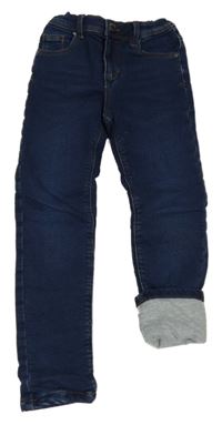 Tmavomodré teplákové podšité rifle Topolino