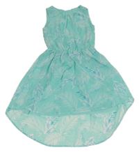 Mátové šifonové šaty s lístečky H&M