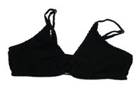 Černá žebrovaná plavková podprsenka 