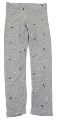 Šedé melírované legíny s mašlemi H&M