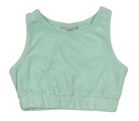 Mátový froté crop top Matalan