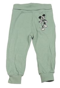 Světlezelené lehké tepláky s Mickeym Disney