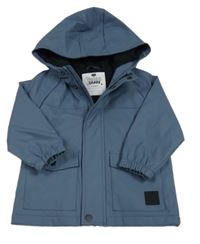 Modrošedá nepromokavá jarní bunda s kapucí zn. F&F